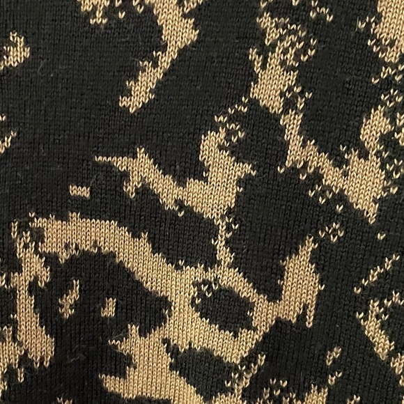 Marvin Richards Tan and Black Cheetah Print Long Sleeve Sweater Dress - Picture 6 of 6